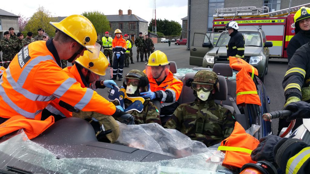 Louth Mock Road Traffic Collision Exercise Civil Defence